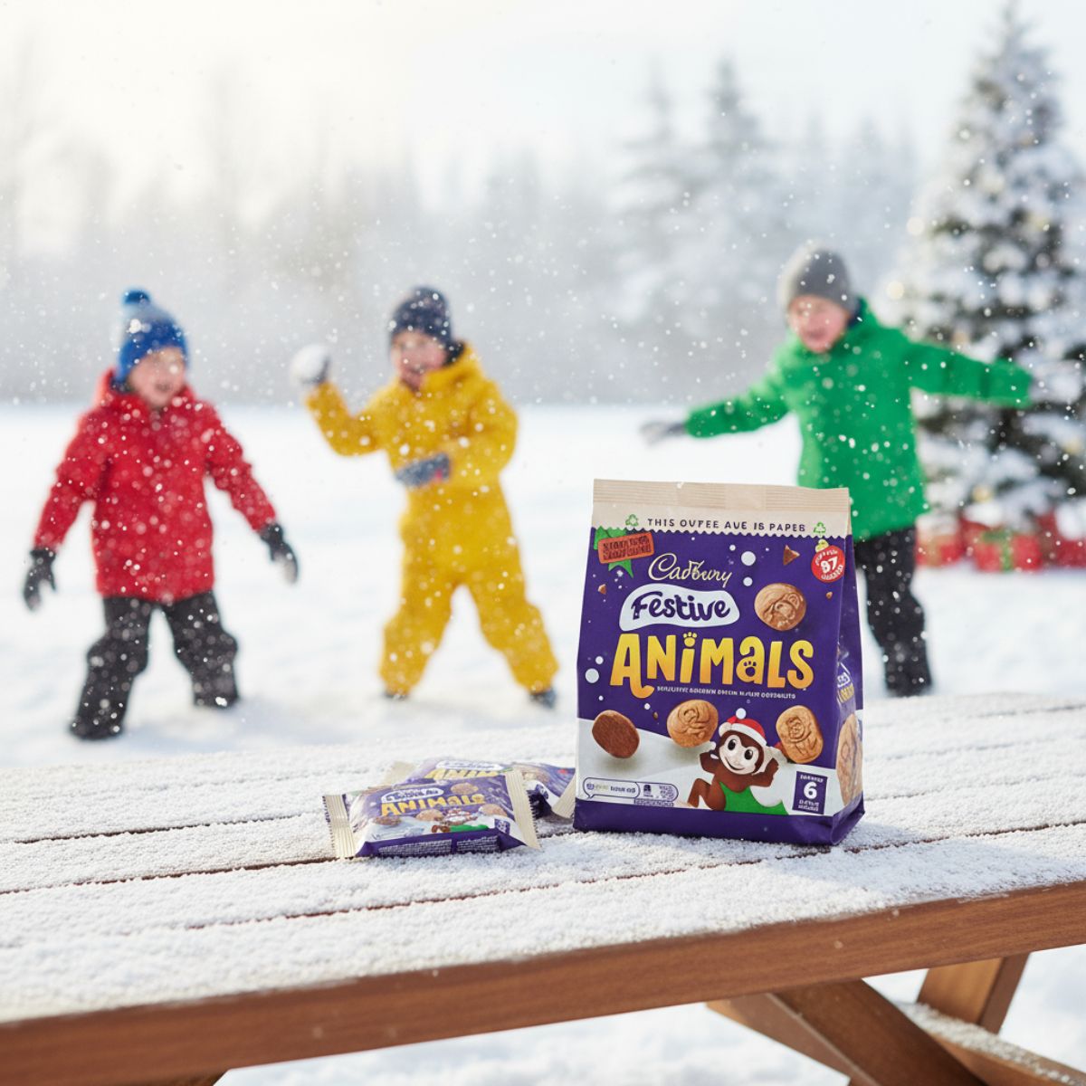 Χριστουγεννιάτικα Μπισκότα Cadbury Chocolate Biscuits Festive Animals Limited Edition